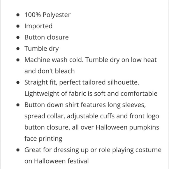 𝅺nwt Small SSLR Halloween Button Up Long Sleeve Shirt - Picture 5 of 5